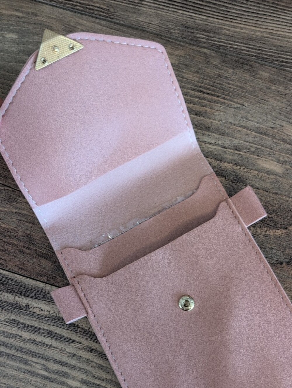 Pink Crossbody Phone Pouch with Heart Accent "Own That Sh!t" Saying NIP - Picture 3 of 4